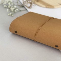 Hnědé kroužkové desky Byznys A5