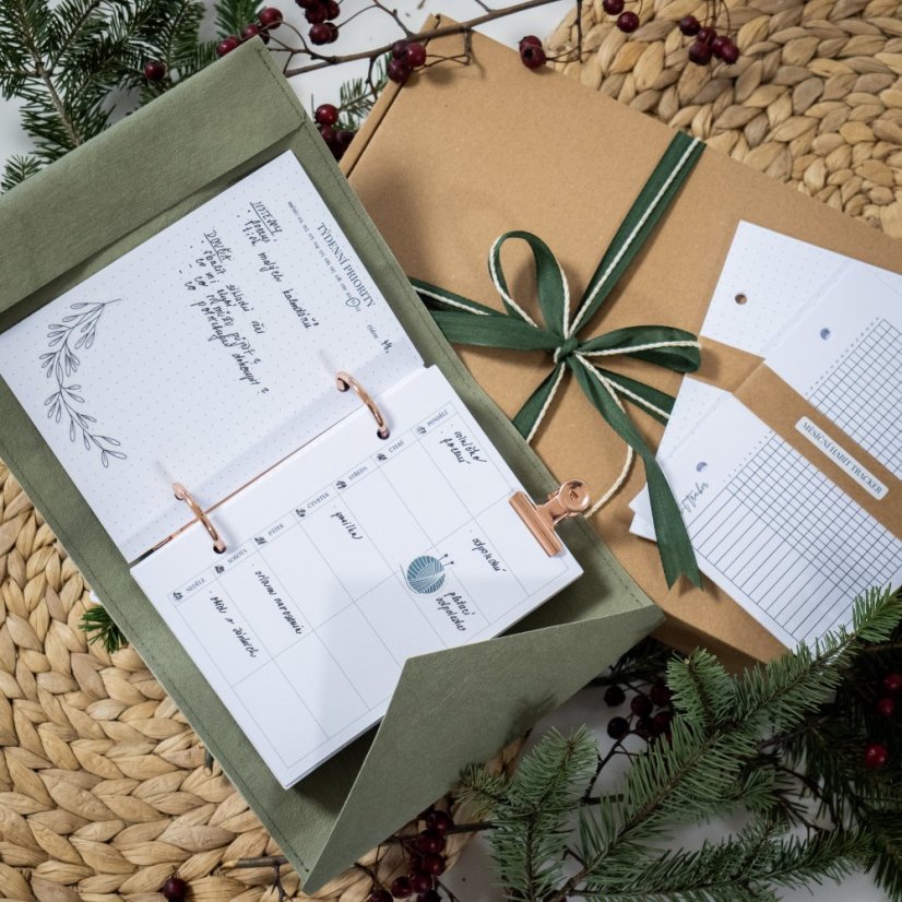 Eukalyptový nedatovaný diář A6