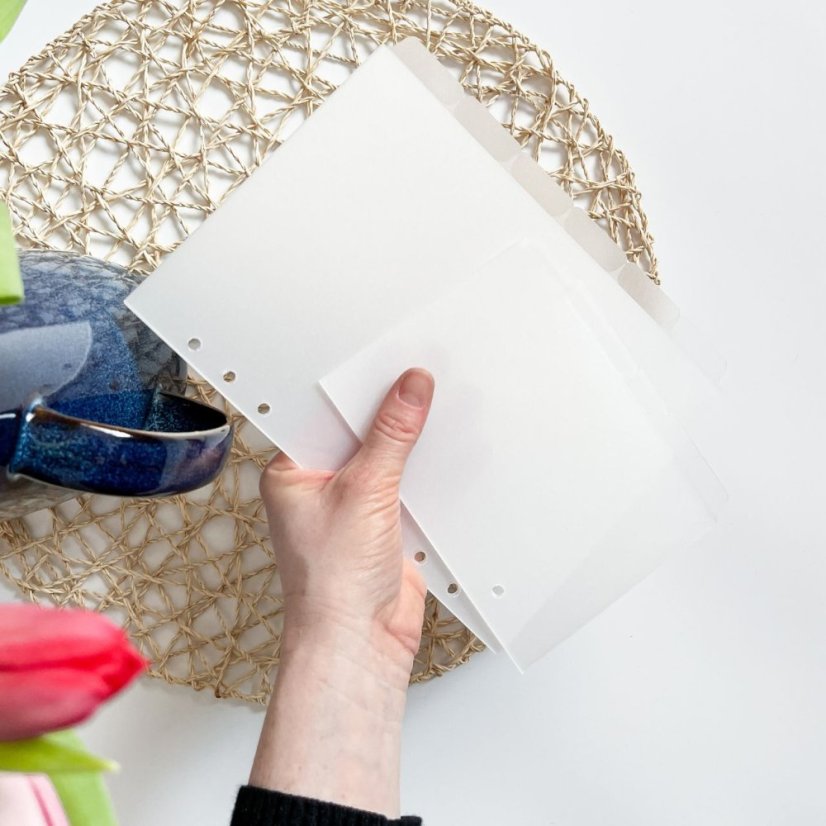 Plastové frosted rozdělovače s bočním štítkem - Formát: Formát A5