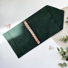 Tmavě zelené kroužkové desky Psaníčko A5