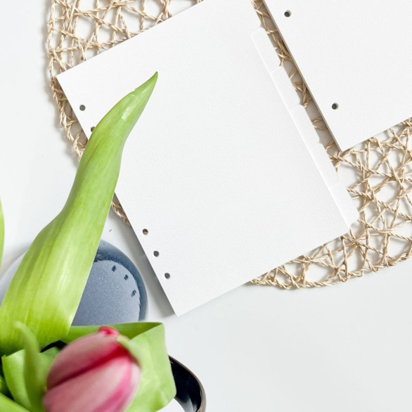 Rozdělovače z akvarelového papíru s bočním štítkem - Formát: Formát A5