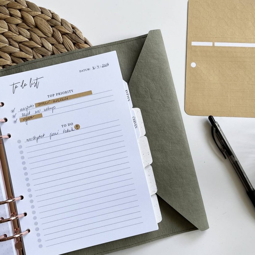 Černobílý minimalistický to do list - 5 ks