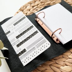 Černé kroužkové desky Psaníčko A6