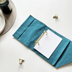 Tyrkysové kroužkové desky Psaníčko A6