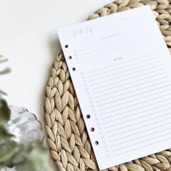 Černobílý minimalistický to do list - 5 ks