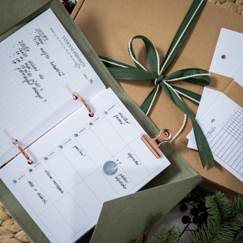 Eukalyptový nedatovaný diář A6