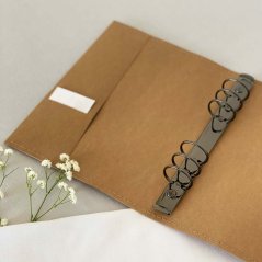 Hnědé kroužkové desky Byznys A5