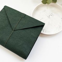 Tmavě zelené kroužkové desky Psaníčko A5