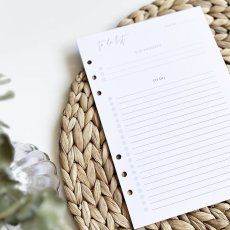 Černobílý minimalistický to do list - 5 ks