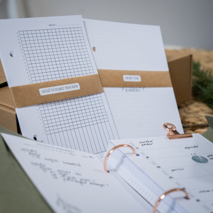 Eukalyptový nedatovaný diář A6